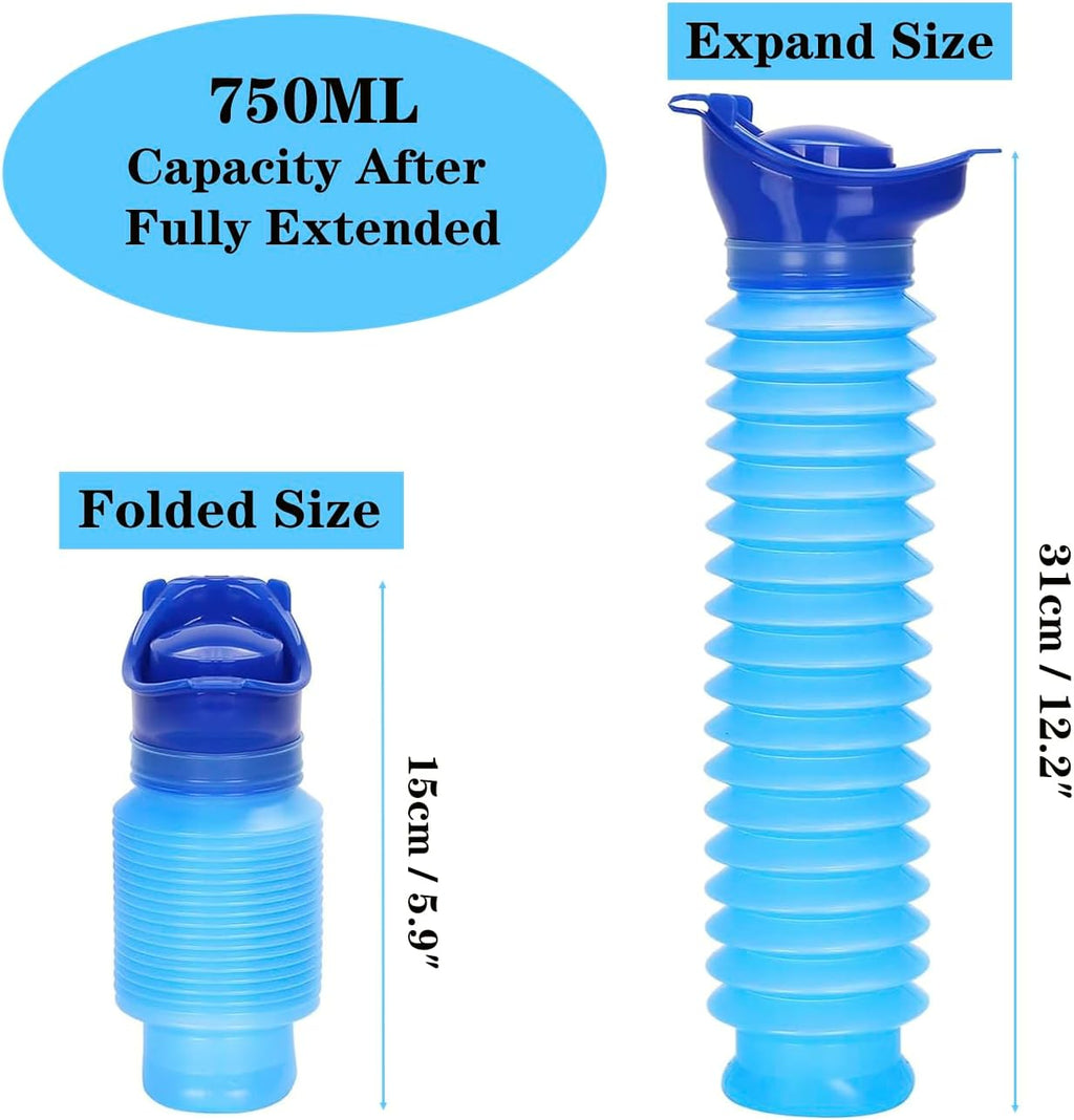 Emergency Urinal for Kids Adult,Portable Reusable Outdoor Urinal Potty Pee Bottle, Outdoor Shrinkable Urinal for