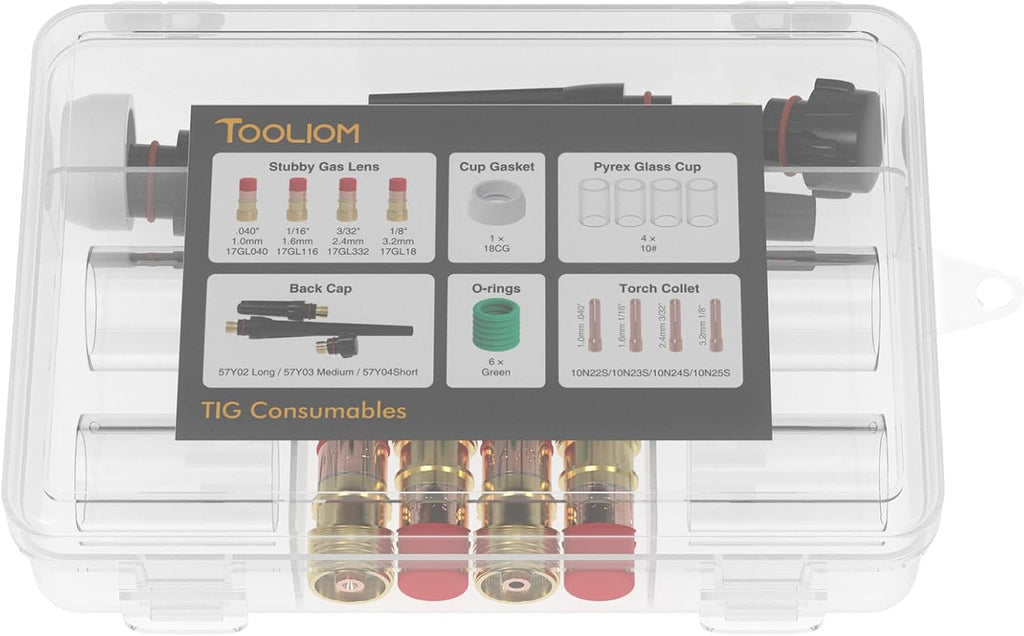 TOOLIOM 22-Piece TIG Torch Accessory Kit for WP-17/18/26