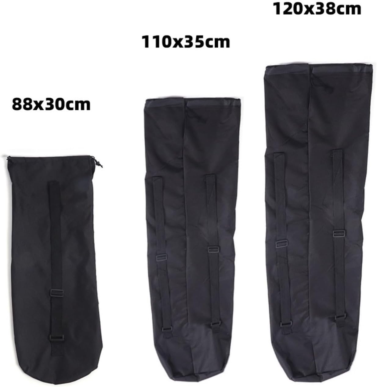 Nylon Skateboard Carry Bag, Protective Storage Case for Longboard Kick Scooter Outdoor Commuting Black 1 Piece