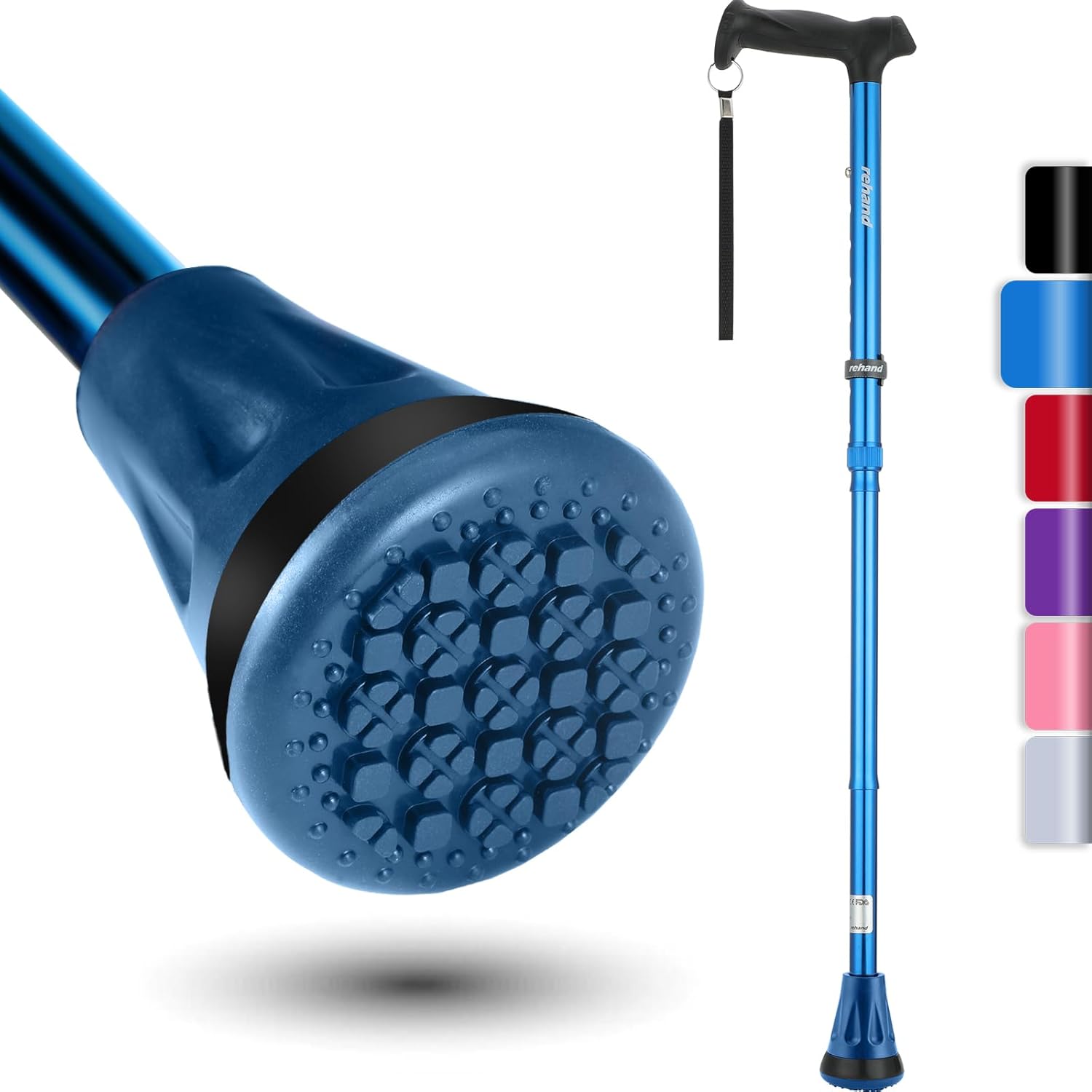 Walking Cane - Foldable, Adjustable, Collapsible Walking Canes for Men & Women, Heavy Duty All Terrain Tip, with