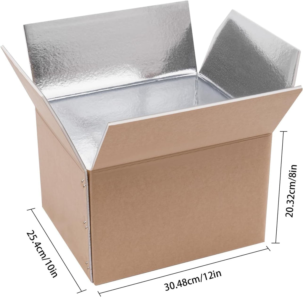 Insulated shipping box for 20 units, 12 x 10 x 8 inches