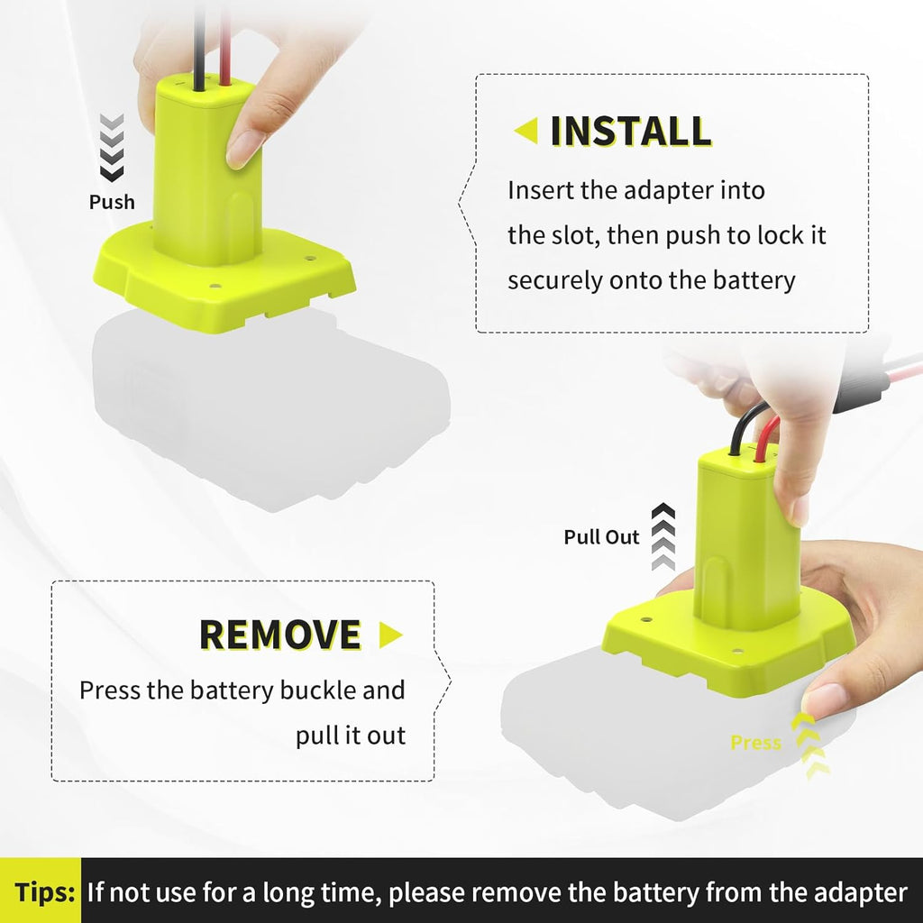 Kzreect 2 Pack for Power Wheel Adapter Compatible with Ryobi 18V Battery