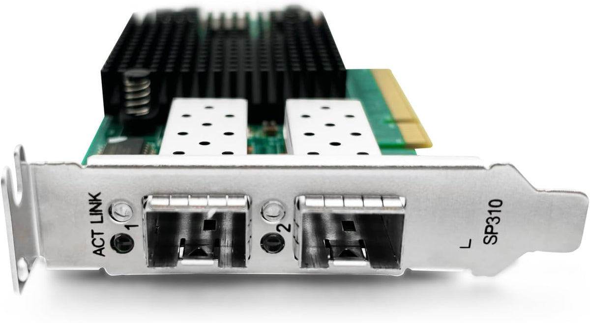 10Gtek 10Gb NIC Network Card, Dual SFP+ Port, with Intel 82599ES Controller, Compare to Intel X520-DA2, Refurbished