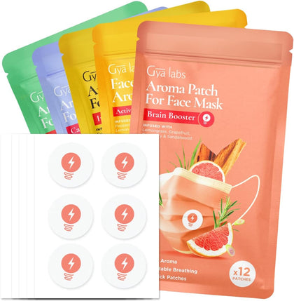 Combo Pack Aroma Mask Patches - Essential Oil Scented Mask Stickers for Face Masks & Pillows, Infused with Essential