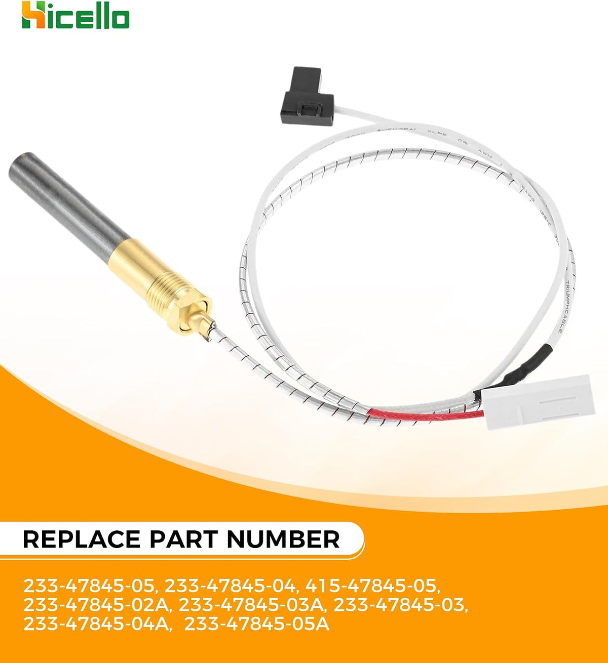 Water Heater Thermocouple Gas Minivolt Thermopile Generator for 47845 Pilot