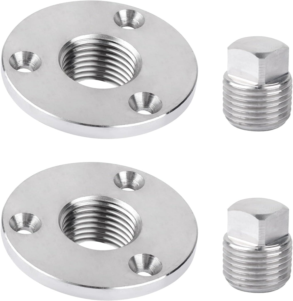 Stainless Steel Boat Drain Plug Kit for Garboard and Transom Scuttle