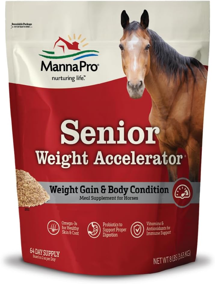 Weight Accelerator Horse Supplement, Meal Topper, Omega-3, 8 lb