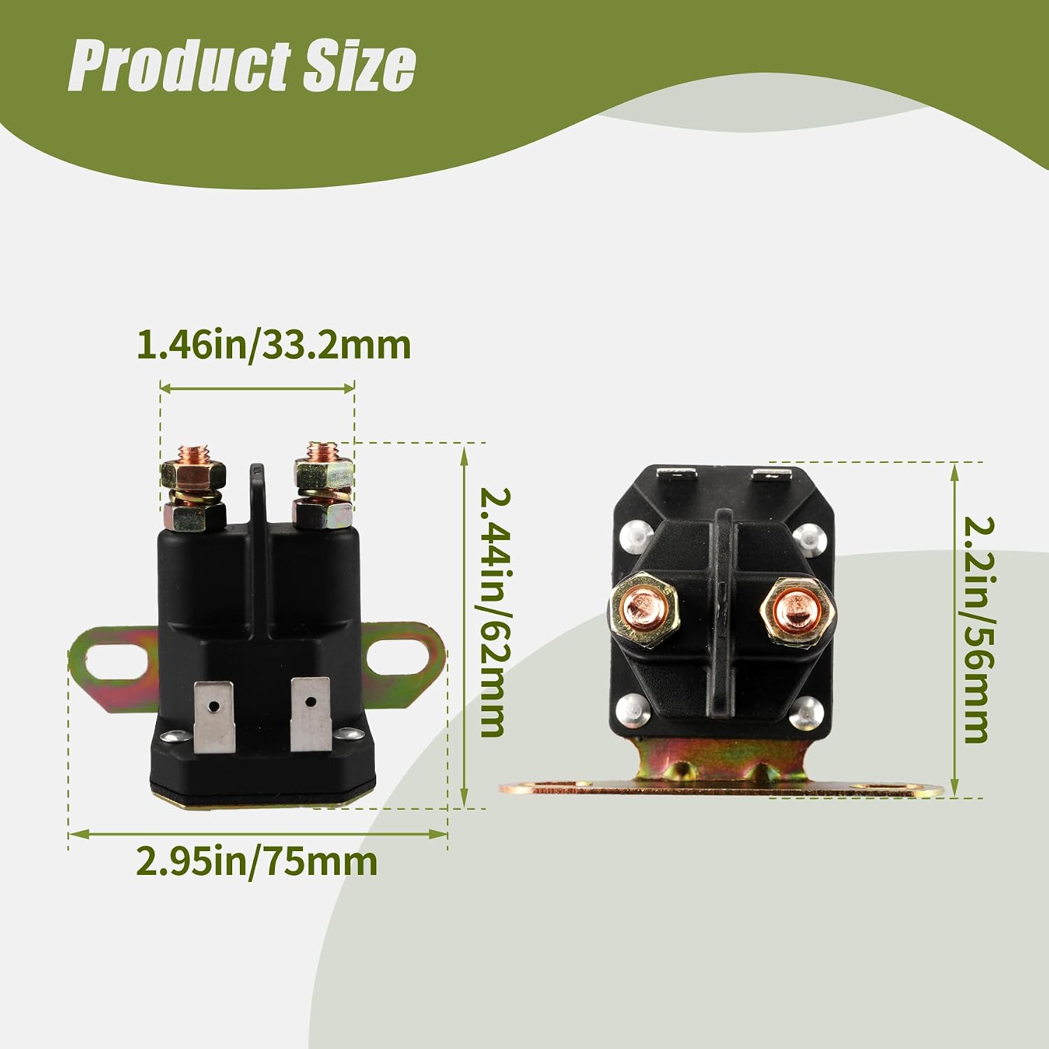 12V AM138068 Starter Solenoid for John Deere Riding Mower,725-04439 Solenoid Fit for LA100 LA105 LA110 LA115 LA120