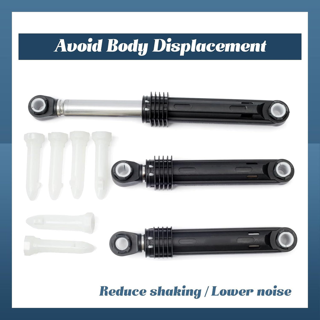 3Pcs Washer Shock Absorbers Kit Compatible with LG WM2487HRM WM2487HWMA WM2233HW WM2487HRMA WM2487HWM WM2688HNMA WM3431HS WM2455HW WM2455HG WM2233HD WM2688HWMA CW2079CWD Washing Machine