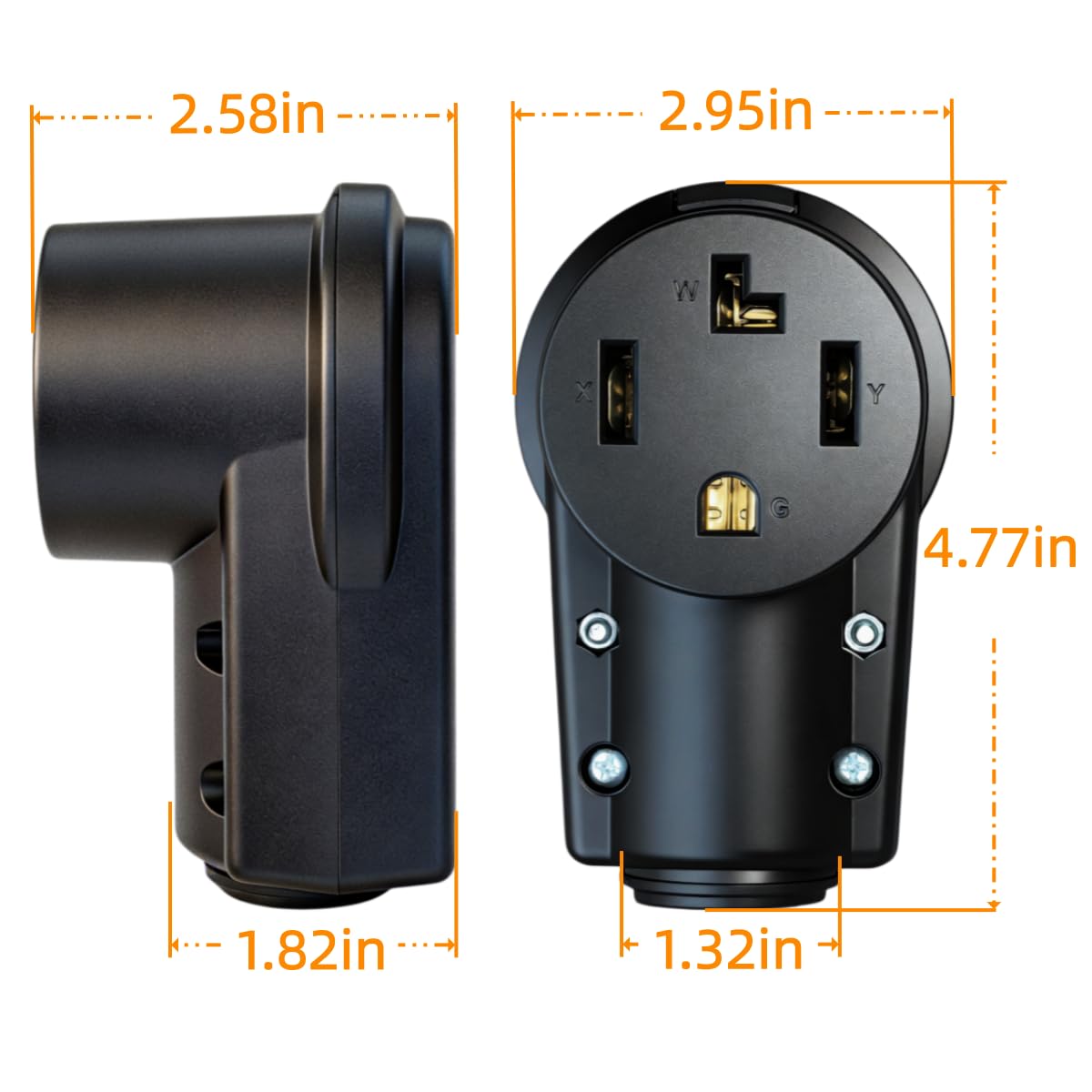 NEMA 14-30R Receptacle,30AMP 125/250VOLT,3-Pole 4-Wire Connector,30A AC Industrial Grade Cord End Female Socket DIY