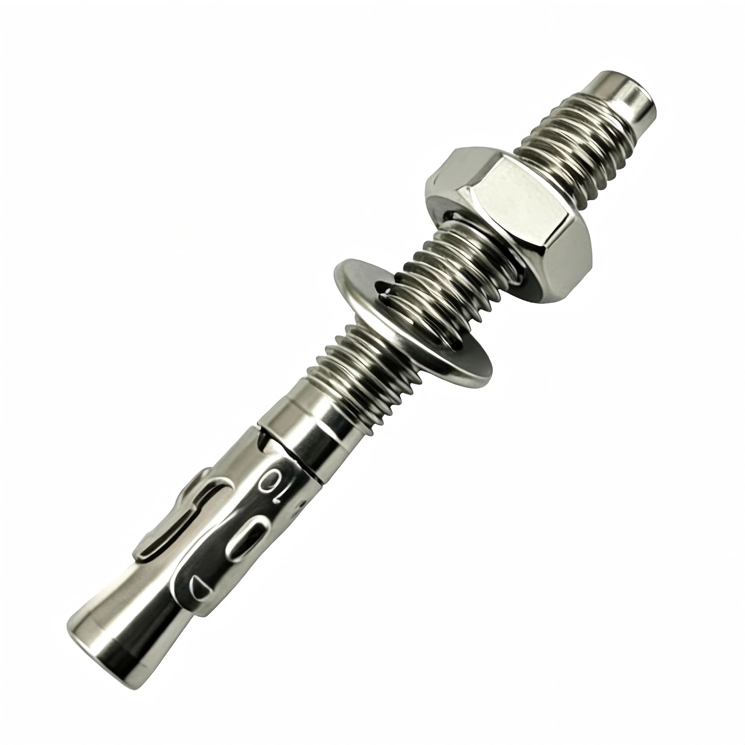 3/8"x3"304 Stainless Steel Wedge Concrete Anchors, Heavy Duty Expansion Bolts, Anti-Rust Masonry Fasteners Complete