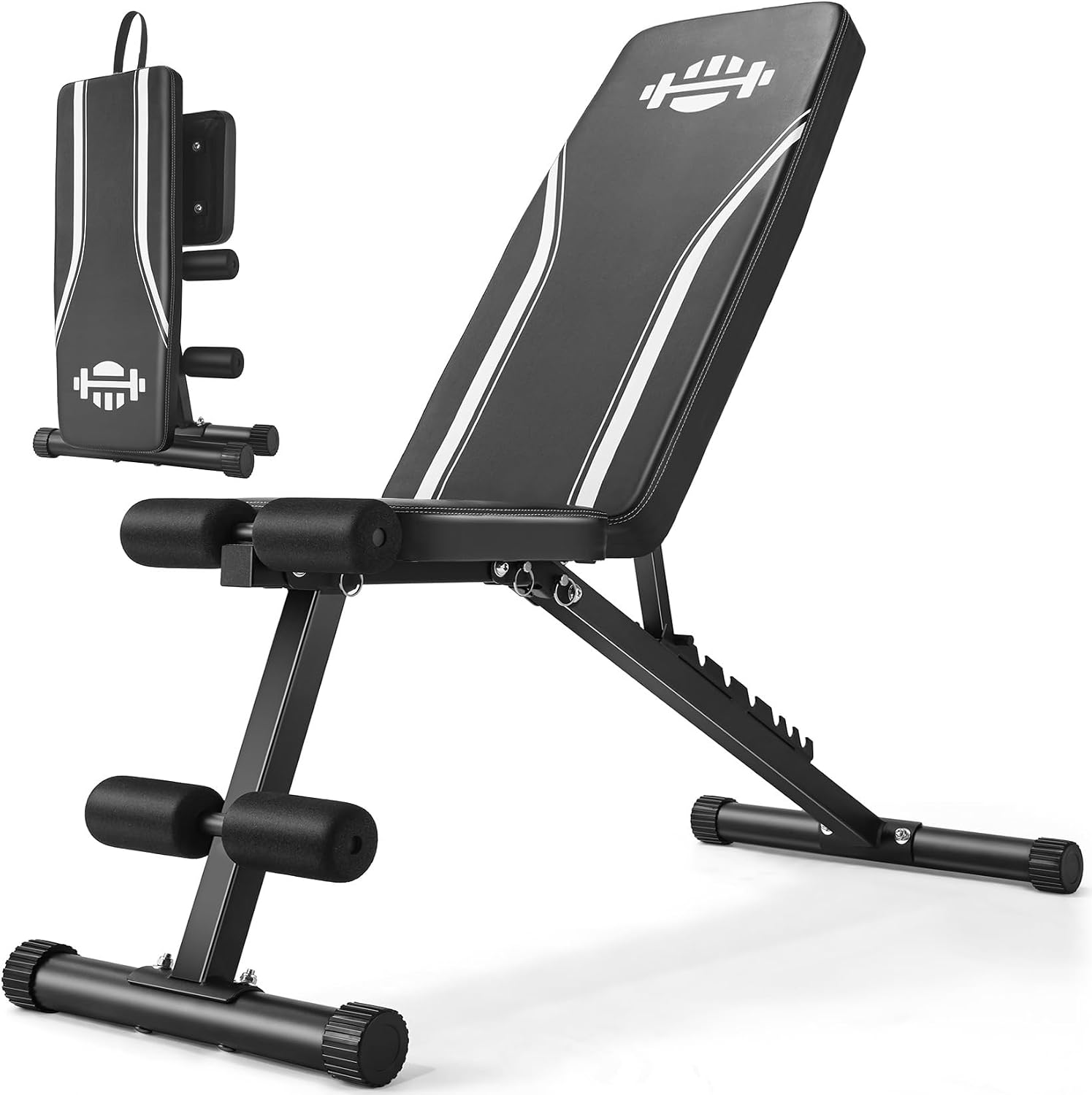 Basic Weight Bench, ASTM-Certified 660 LBS Foldable Workout Bench for Home Gym with 8 Adjustable Backrest Positions