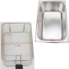 Gas Funnel Cake Fryer Stainless Steel LPG Propane Deep Fryer with Basket Commercial Single Tank Fryer for French