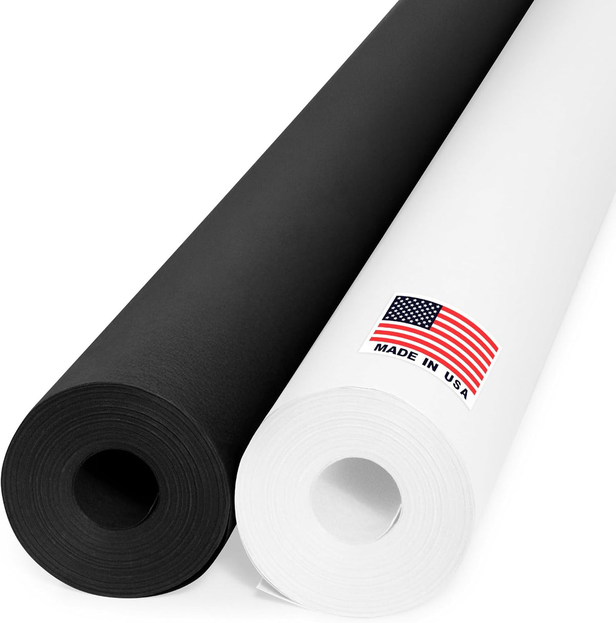 36" x 1200" (100 ft) Black and White Kraft Paper Roll Set