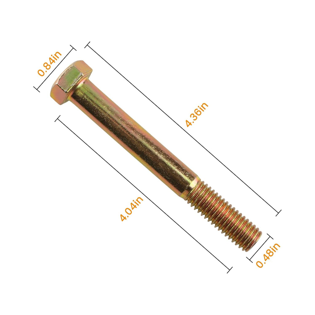 1/2-13 x 4 Grade 8 Hex Cap Coarse Large Bolts- 10 Pcs