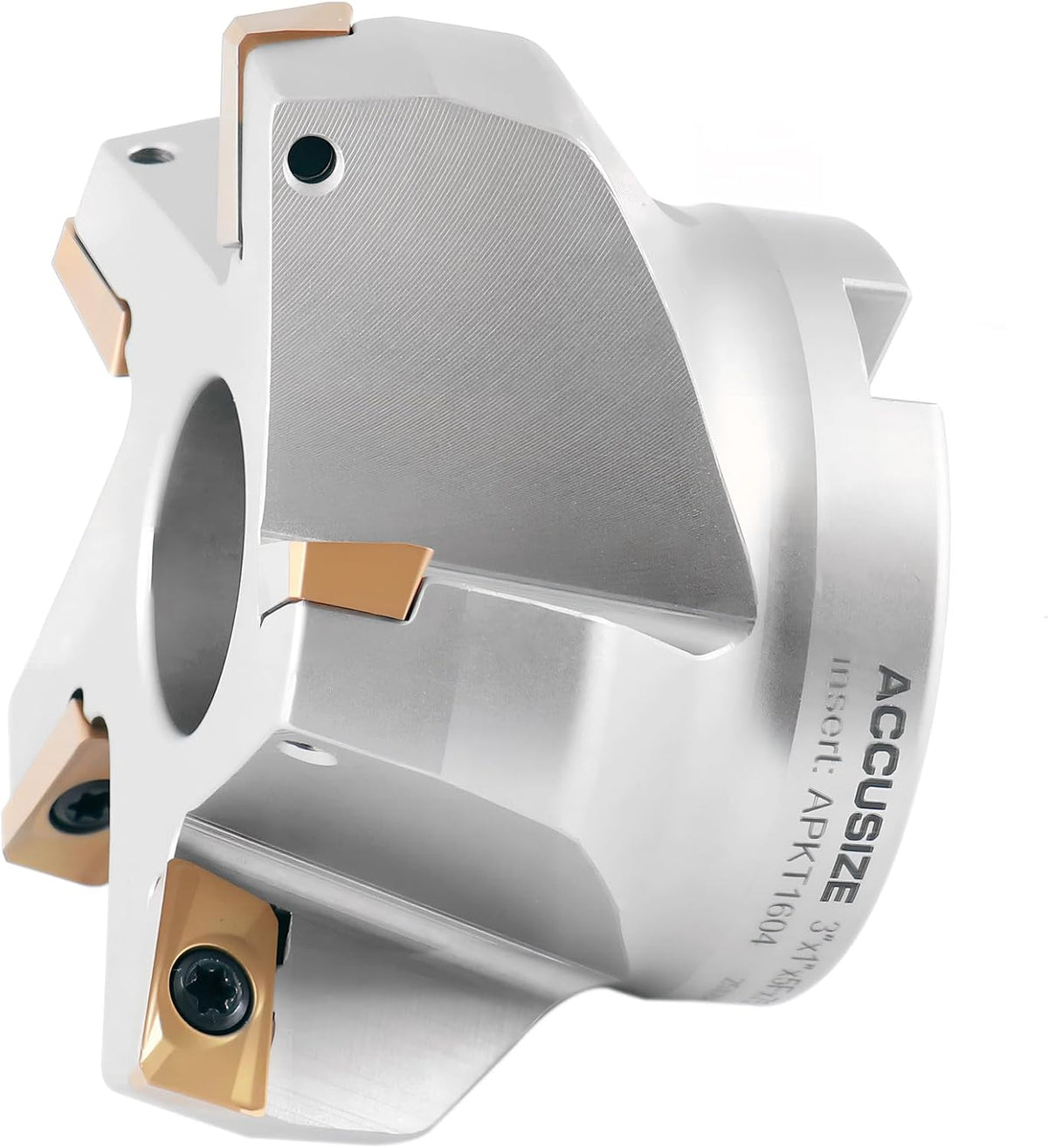 Accusize Indexable Face Mill, 3 in, 75 Deg, 5 APKT1604 Inserts, 0028-2602