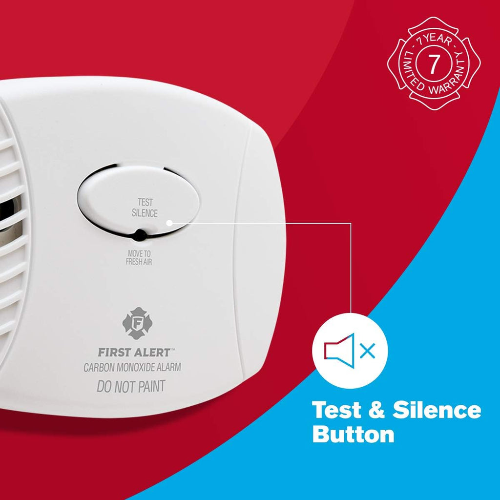 Carbon Monoxide Detector, Plug-In Alarm with Battery Backup, CO606, White, 1-Pack