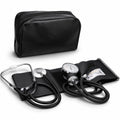Adult Size Self Taking Black Aneroid Sphygmomanometer, Stethoscope Kit - Professional Blood Pressure Machine with