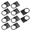 uxcell 10pcs 22mm Diameter Black Plastic Push Button Switch Notice Board Dust-Proof