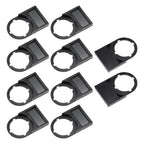 uxcell 10pcs 22mm Diameter Black Plastic Push Button Switch Notice Board Dust-Proof
