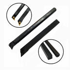 14PCS 3/8in10mm Shank Indexable Lathe Tool Holder Bit Set for Turning Milling Boring bar with Indexable Carbide Turning Insert CCMT21.51 DCMT21.51 (3/8 Holders + 12pcs DCMT2.51)