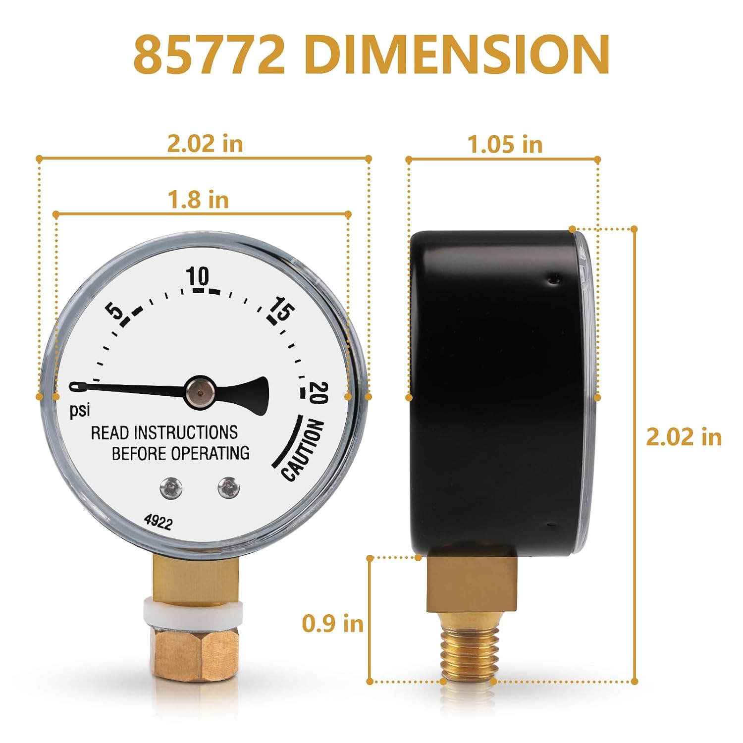 85772 Pressure Cooker Steam Gauge for Presto Pressure Canner 82237 82121