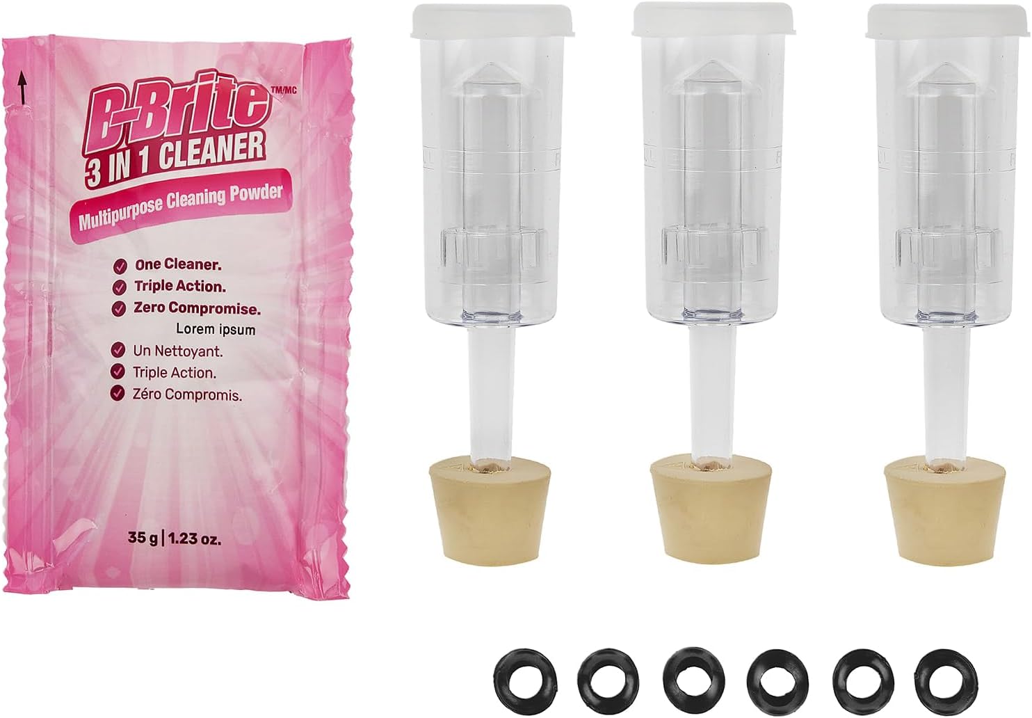 Premium DIY Fermentation Airlock Set – 3-Piece Airlocks with Stoppers, Grommets & Cleaner – Perfect for Home