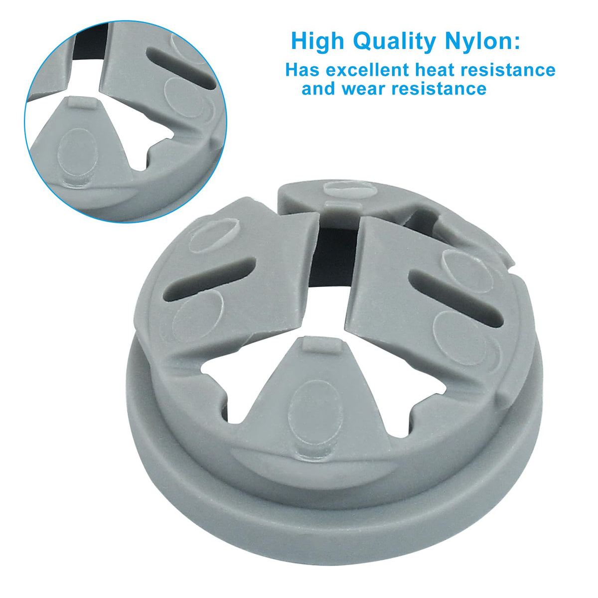 LifCratms 40 Pcs Non-Metallic Button Push-in Cable Connector, Gray