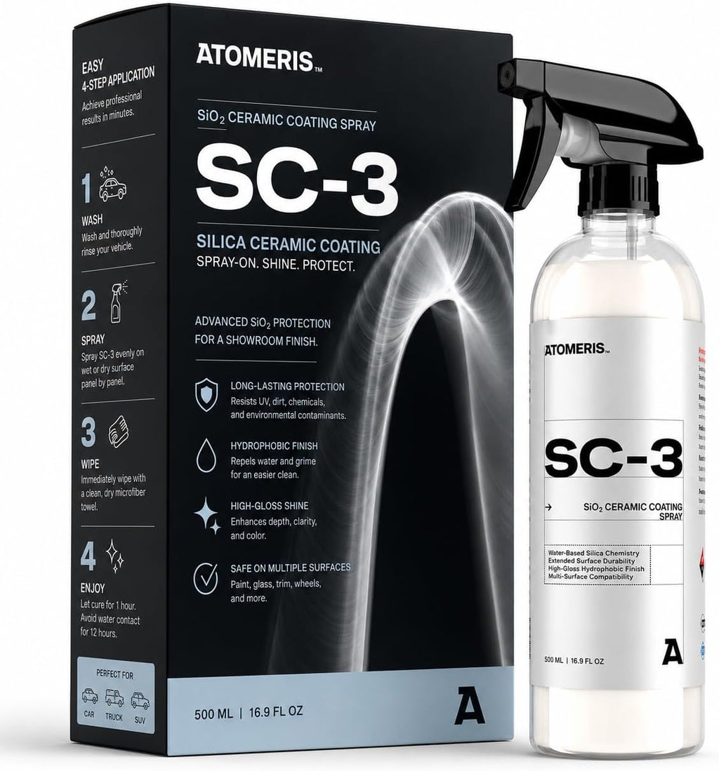 SC-3 Ceramic Spray Coating for Cars - 16.9 fl oz - High Gloss Hydrophobic Paint Sealant & Ceramic Coating Spray