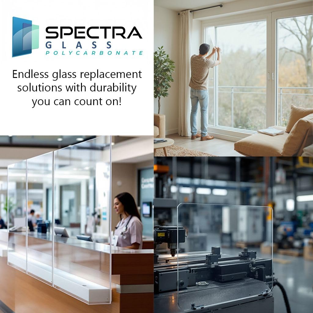 Clear Polycarbonate Sheet 18" x 24" (1/2" Thick)