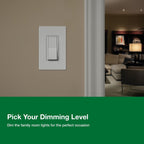 Lutron Diva LED+ Dimmer Switch & Wallplate, Paddle Dimmer, Single Pole/3way