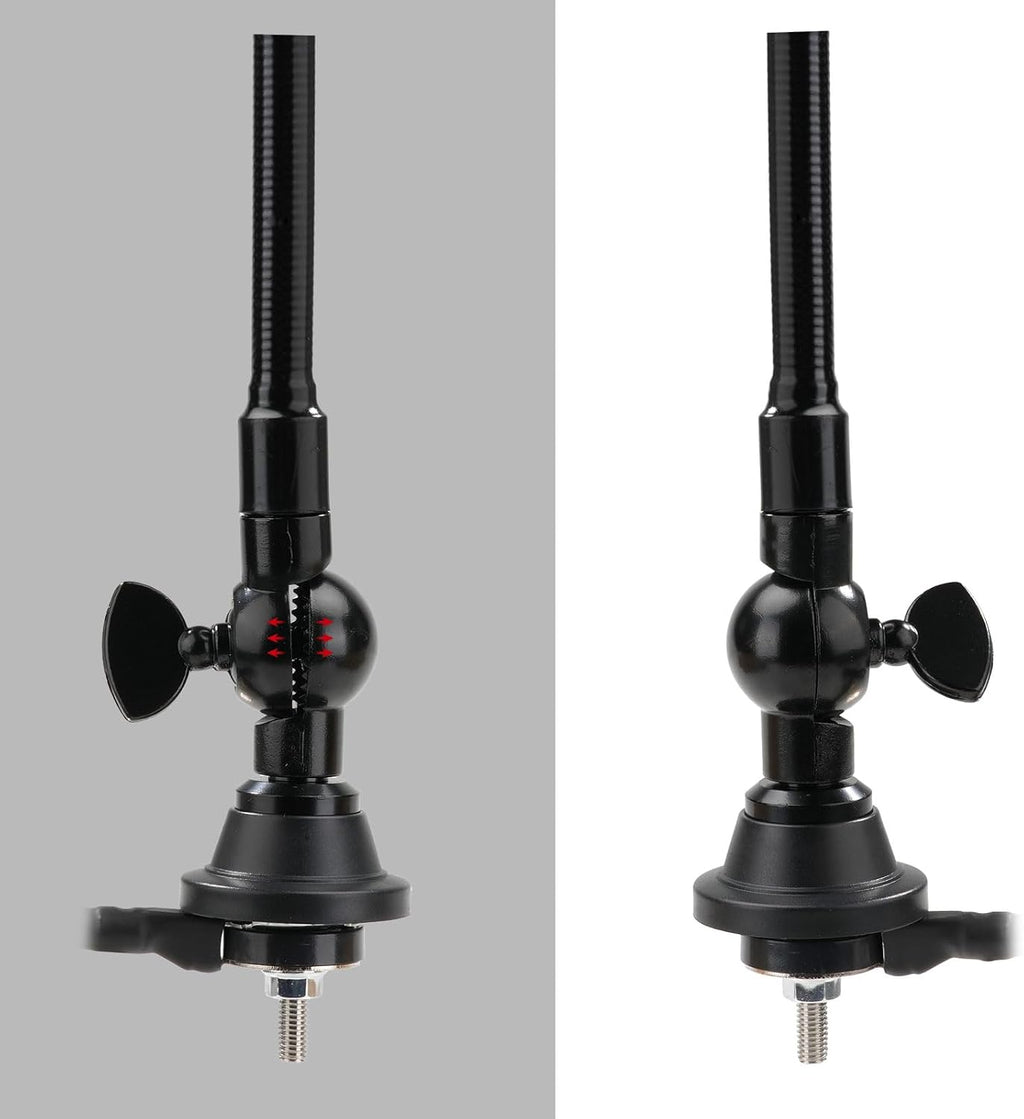 27MHz CB Radio Antenna with Adjustable Rotating Base | PL259 & BNC Boat Marine Car Antenna Kit, Compatible with