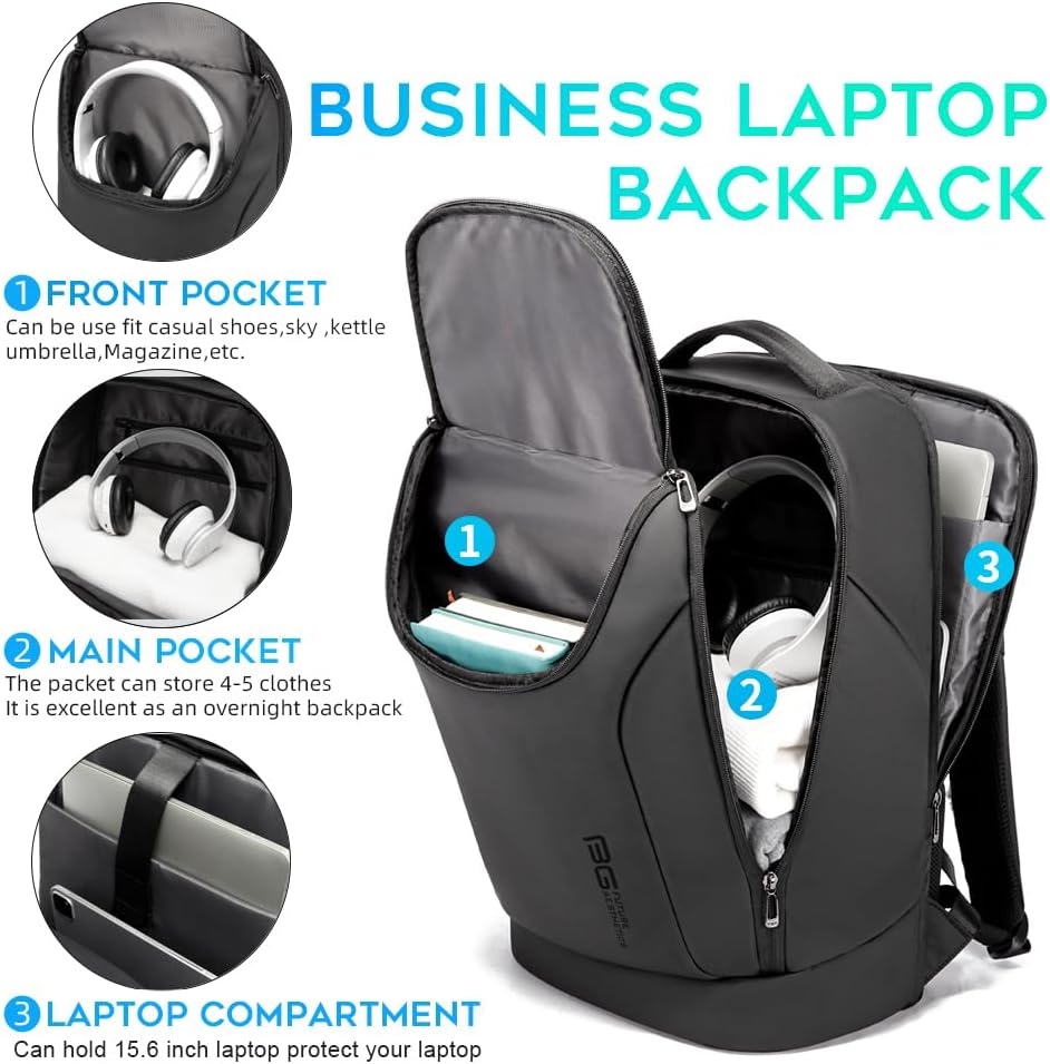 Business Smart Backpack Waterproof fit 15.6 Inch Laptop Backpack with USB Charging Port,Travel Durable Backpack
