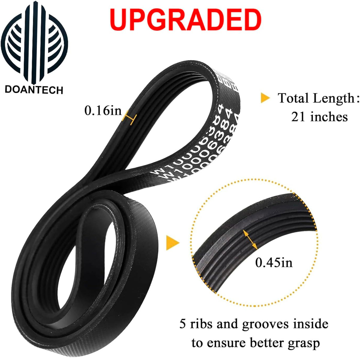 Upgraded Washer Pulley Clutch Kit Drive Belt Replacement for Maytag MVWC565FW3 MVWP576KW0 MVW6230HW0 MVW6230RHW0 MVW6230RHW2 MVW6230HC2 MVW6230HC1 MVWX655DW2 MVW6200KW3 MVW6230RHW3 MVW5035MW0