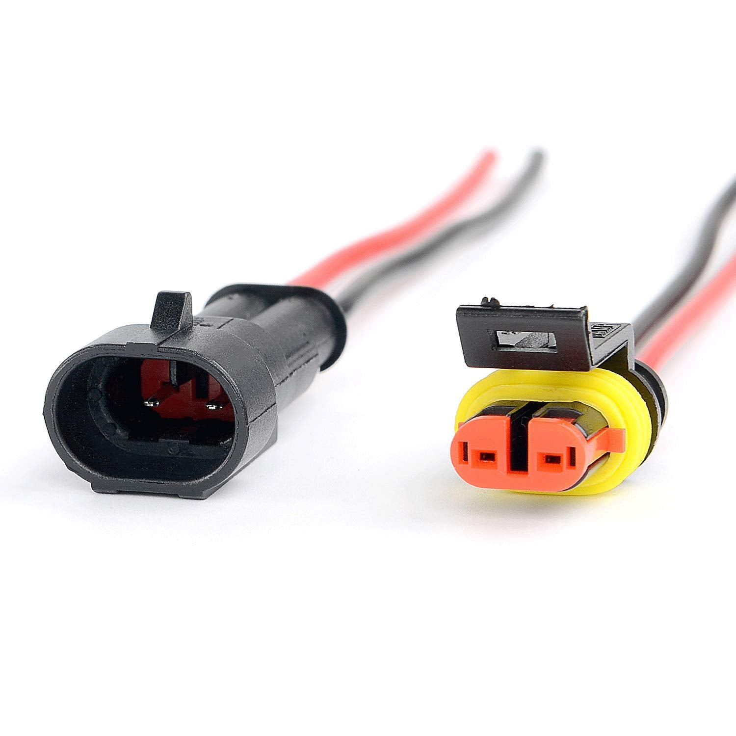 50020R 2Pin Way 16AWG Waterproof Wire 1.5mm Series Terminal Connector-10 Pack,2 Years Warranty