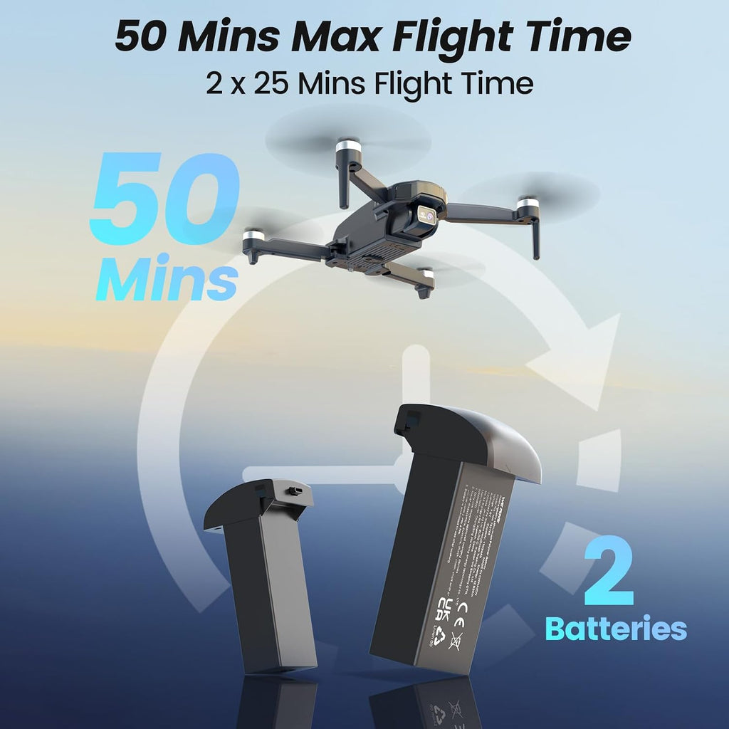 Drones with Camera for Adults 4k, WF31 GPS RC Drone FPV Foldable Quadcopter for Beginner with Brushless Motor, 5G
