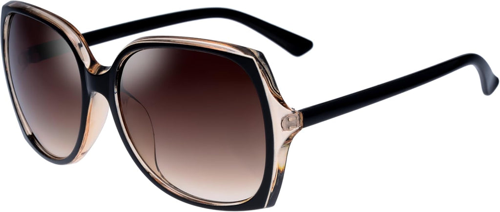 Women's Oversized Square Jackie O Cat Eye Hybrid Butterfly Fashion Sunglasses - Exquisite Packaging