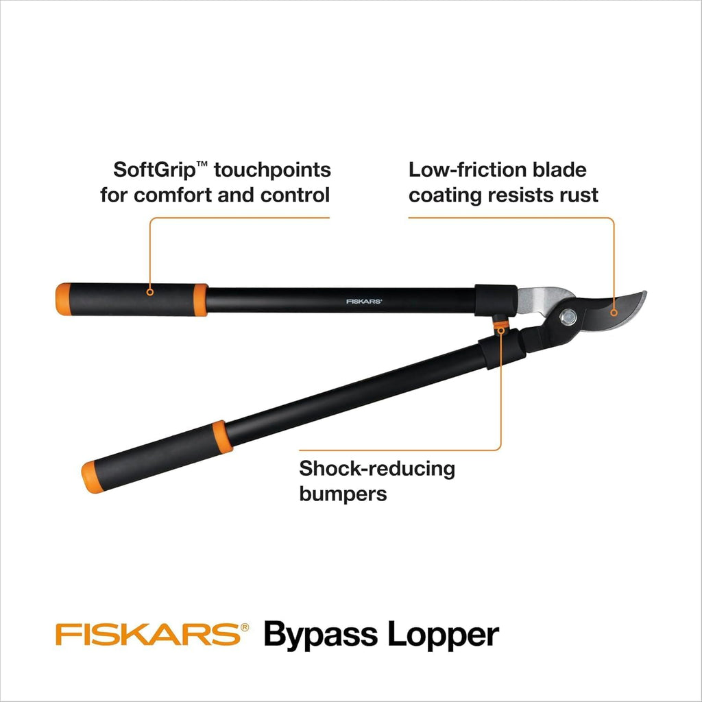 28" Loppers for Tree Trimming, Heavy Duty, Rust-Resistant Sharp Bypass Steel Blade Loppers, Branch Cutter up to 1.5"