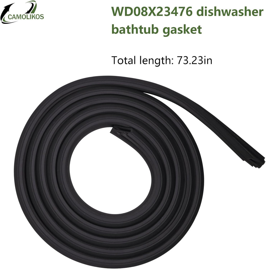 WD08X23476 Dishwasher Door Seal Replacement for GE, Hotpoint - Replaces AP6041569, WD08X22094, WD08X10088, WD08X20674, PS11774412