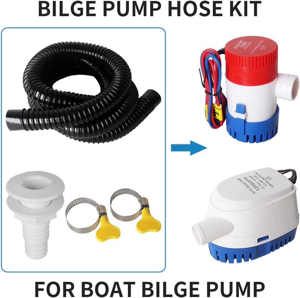 1-1/8 Boat Bilge Pump Hose Kit, Bilge Pump Hose Installation Kit