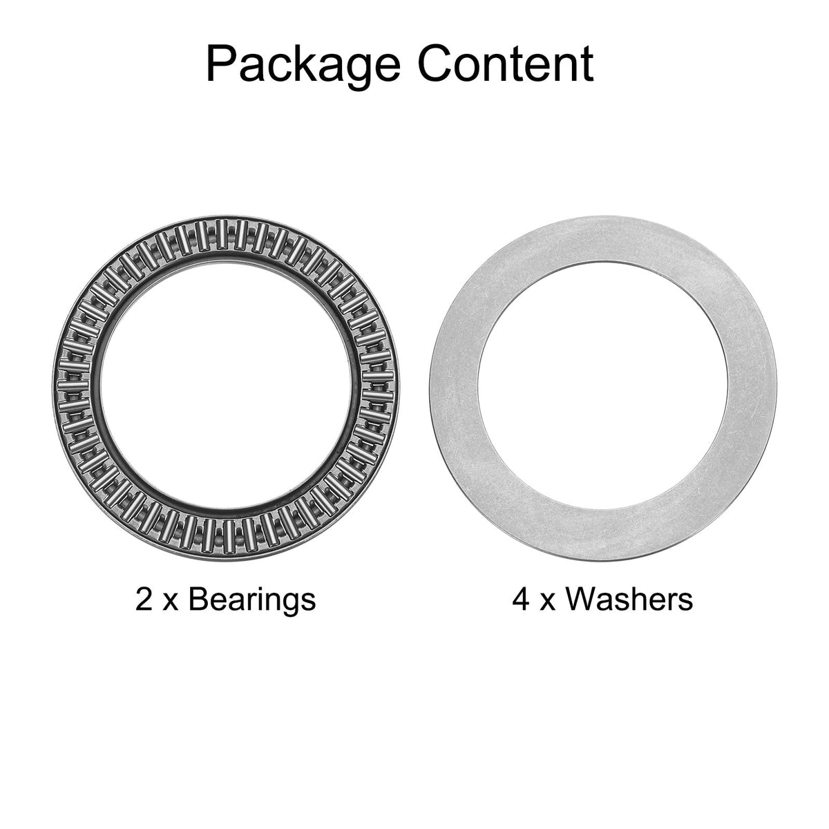uxcell 2 Sets AXK6085+2AS Thrust Needle Roller Bearings, 60x85x5mm