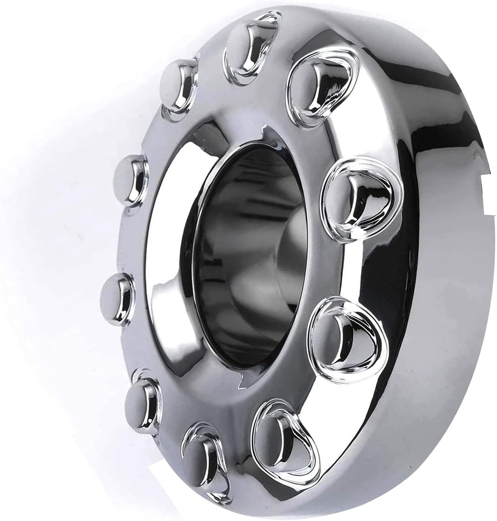 Front 10 Lug Chrome Wheel Center Hub Cap Compatible with Ford F450 F550 Super Duty 2005‑2017, 19.5 Inch 4WD Front