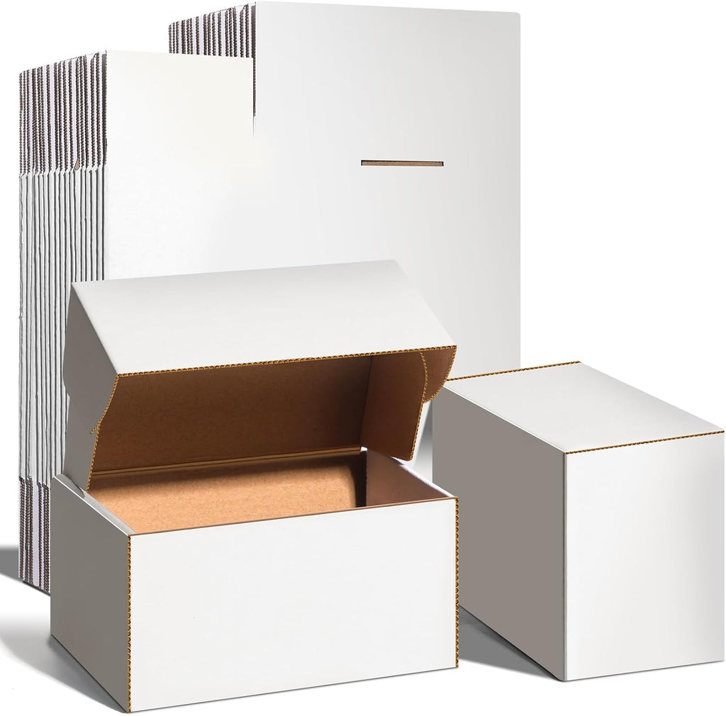 Shipping Boxes, White Corrugated Cardboard Boxes Literature Mailer Boxes Gift Boxes Small Boxes for Shipping Wrapping