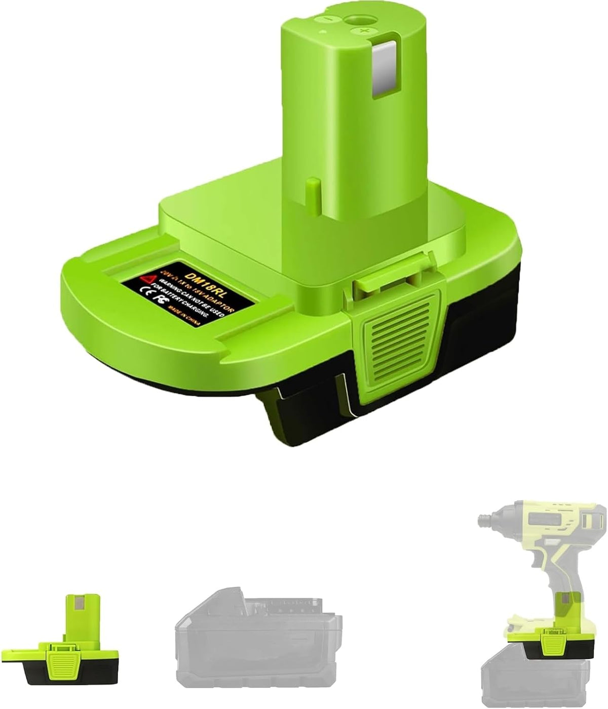 for Milwaukee to for Ryobi Battery Adapter (for M18 Battery Work for Ryobi 18V Tool)