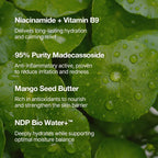 NDP Vitamin B9 Tone-up Cream, Silicone Free Face Primer for Pore Minimizing, 95% Pure Cica Extract, Breathable Skin