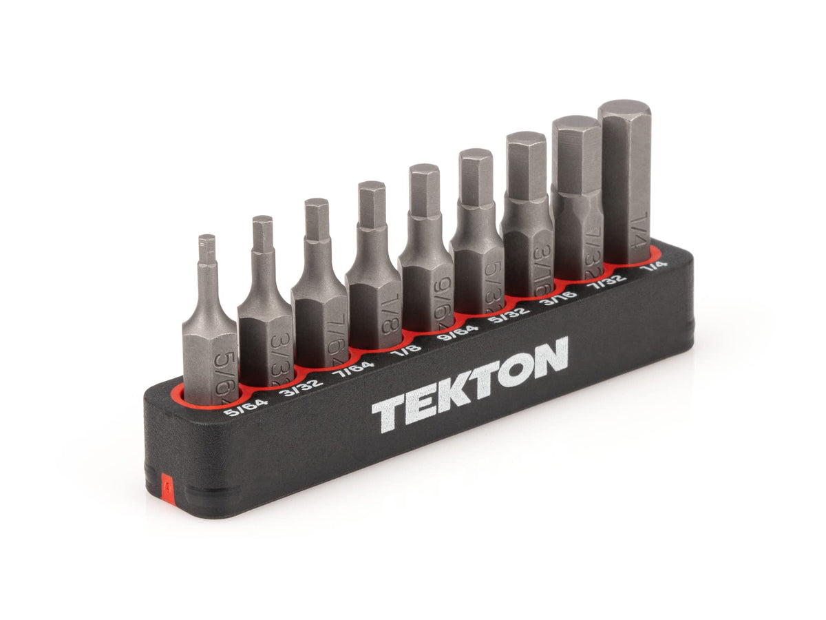 TEKTON 1/4 Inch Hex Bit Set, 9-Piece | DZX93001