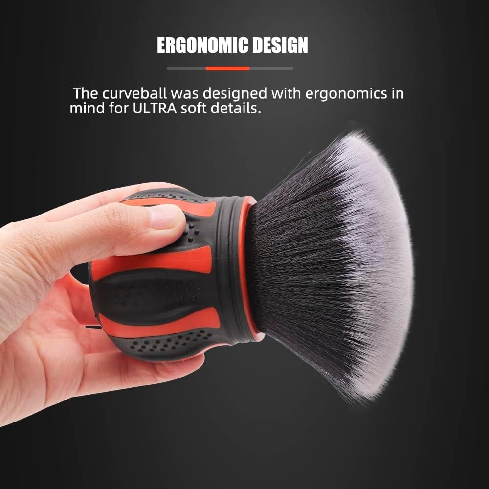 Ultra Soft Detailing Brush, Car Detail Brush, Orange Handle XL Synthetic Brush - Ultra Soft Bristles, Comes with