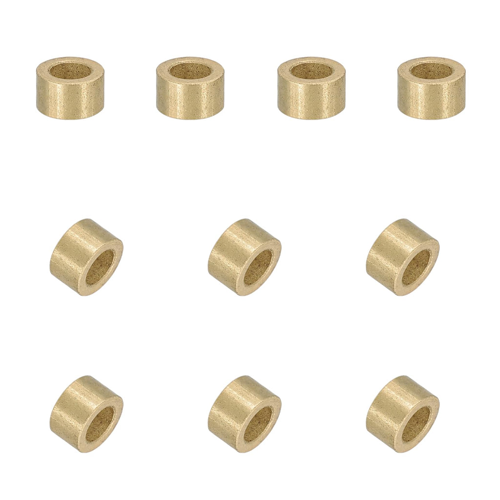 uxcell 50Pcs Sleeve Bearings, 3mm Bore x 5mm OD x 3mm Length, Self-Lubricating Sintered Bronze Bushings