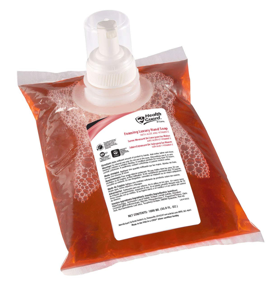 Health Guard Foaming Luxury Hand Soap Refills, Pink, 4/1000 mL