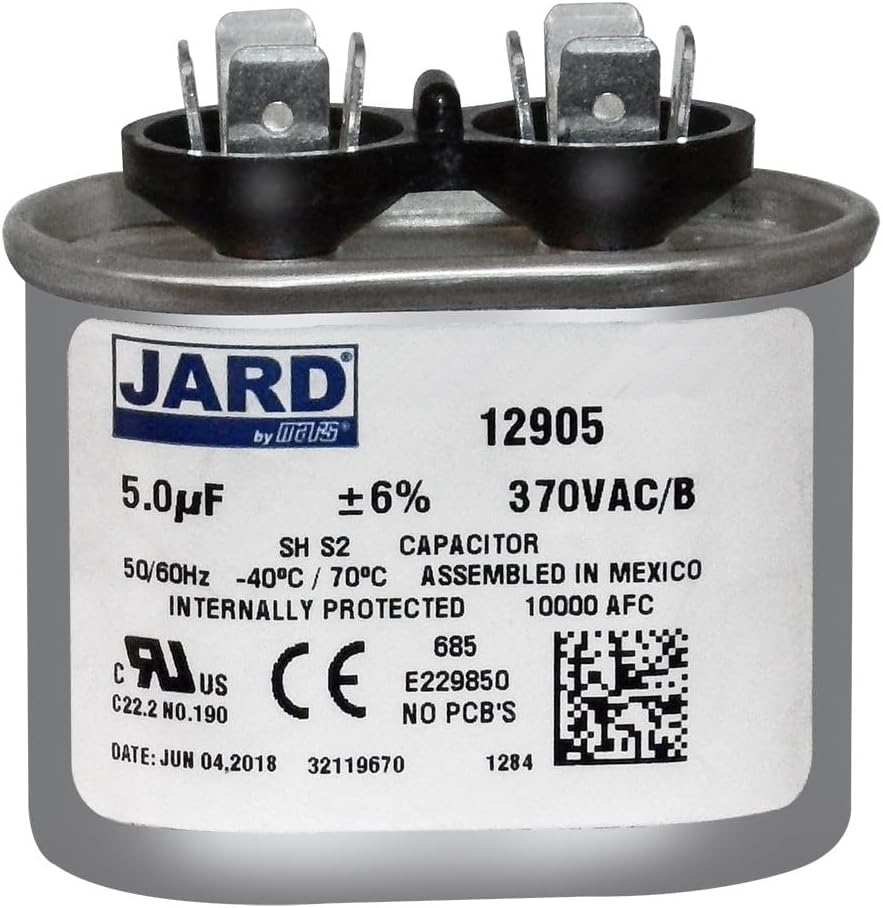 5 uF x 370 VAC Oval Run Capacitor by # 12905